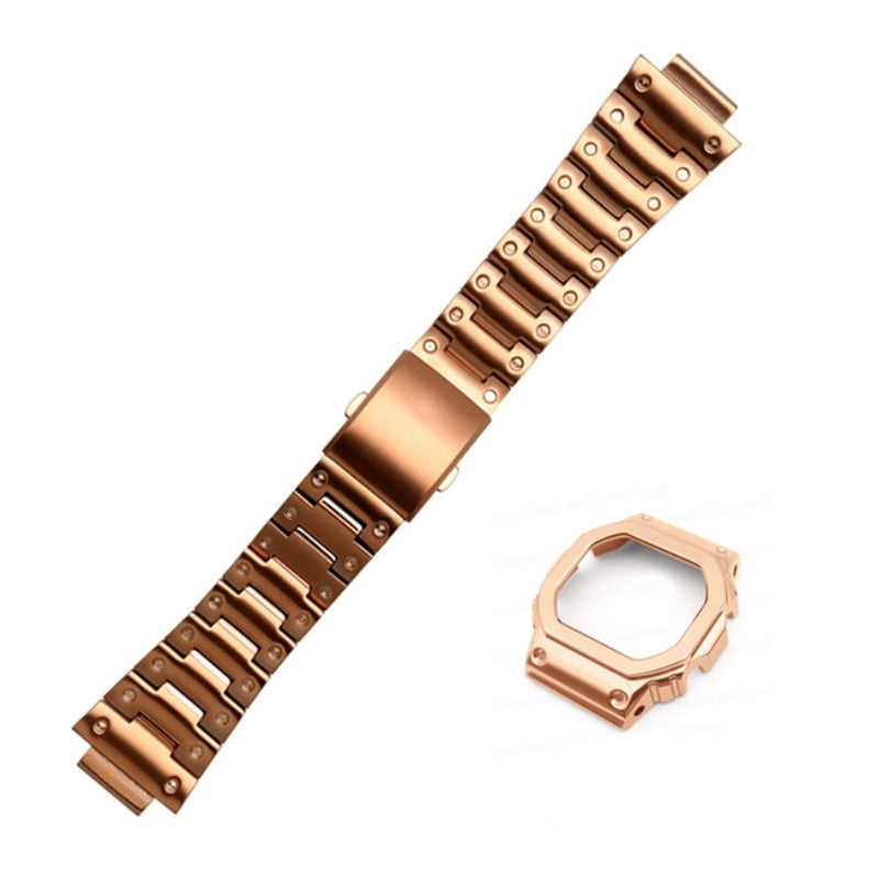 Stainless Steel Watch Band Replacement + Watch Cover for Casio G-SHOCK GW-5000 5035 DW5600 Stainless Steel Watch Band Replacement + Watch Cover for Casio G-SHOCK GW-5000 5035 DW5600